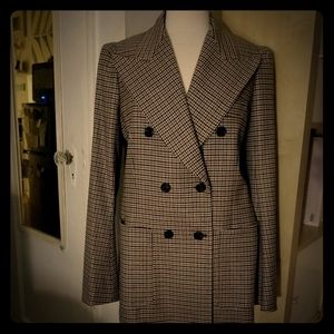 Chloe Houndstooth Double-breasted Blazer